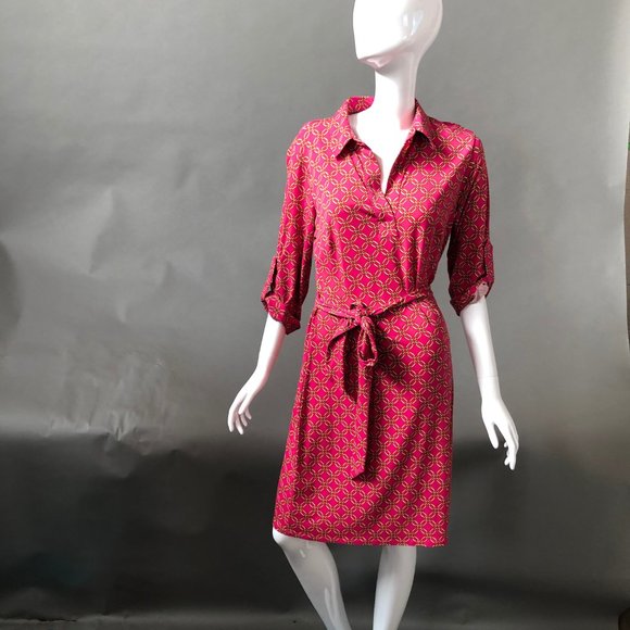 SALE! Laundry by Shelli Segal Fuschia Dress Sz Sm - Picture 2 of 7